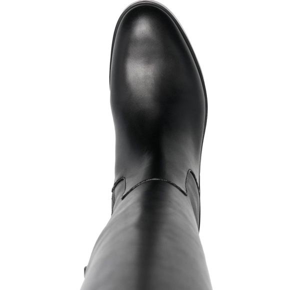 NWOB Tory Burch tall black embossed riding boot 7 - Picture 4 of 12